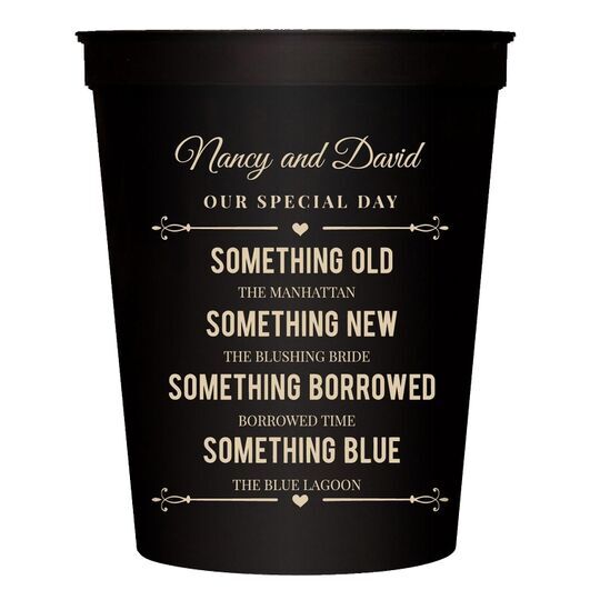Our Special Day with Names Stadium Cups